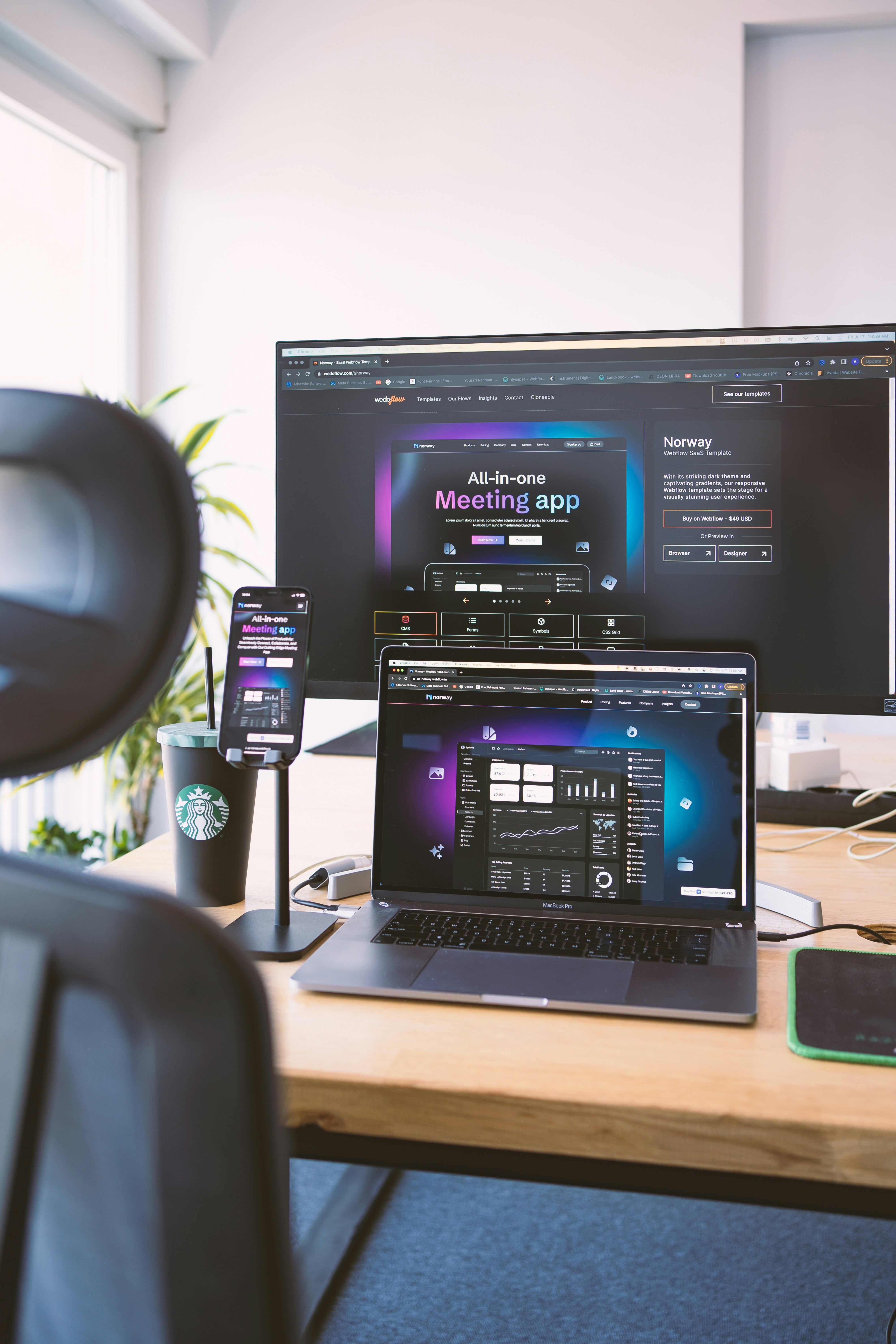 Web design workspace